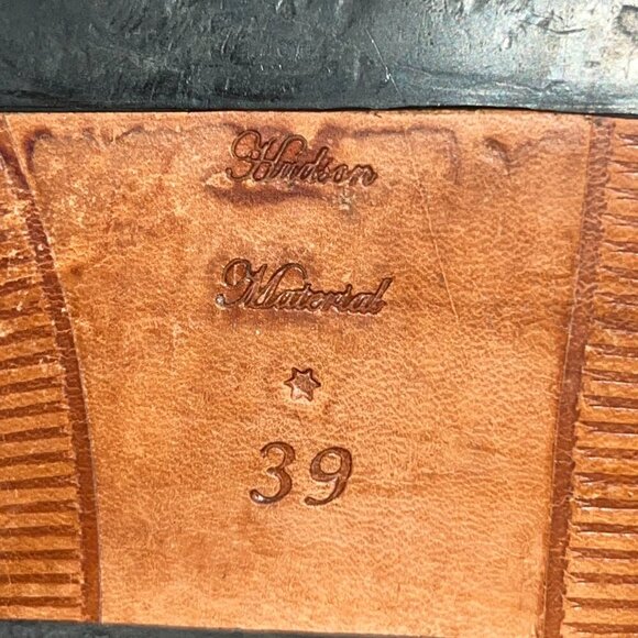 H by HUDSON HANDMADE BLACK LEATHER & NAVJO WOOL DESIGN UPPER ANKLE BOOTS EU 39 - Picture 8 of 15